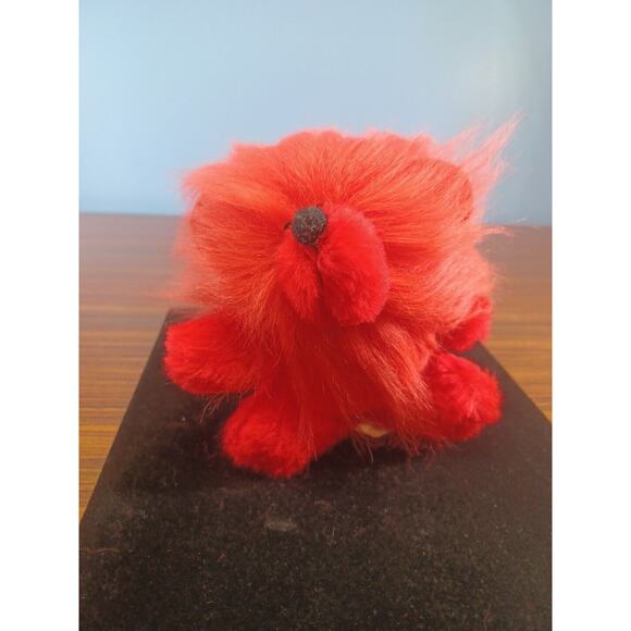 Vintage Acme Red Plush Lion Bear Fuzzy Approx. 5 Inch - Picture 1 of 8
